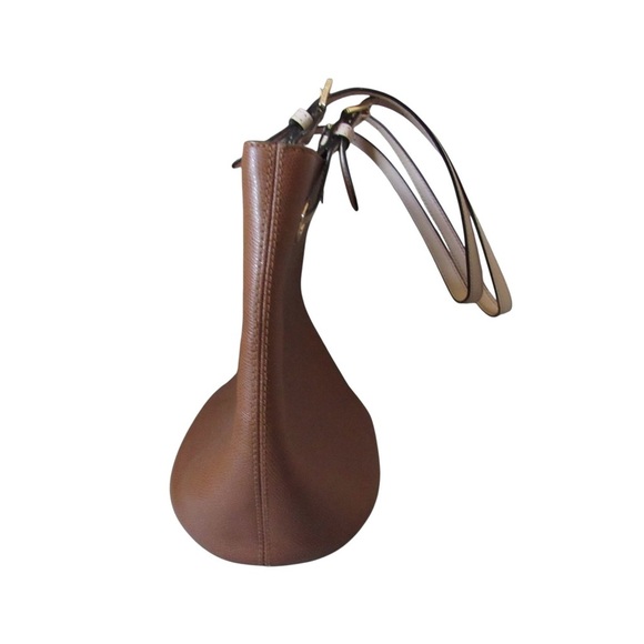 Michael Kors Jet Set Tote Bag Brown Tan Leather Adjustable Straps Classic Flaws - Picture 4 of 14